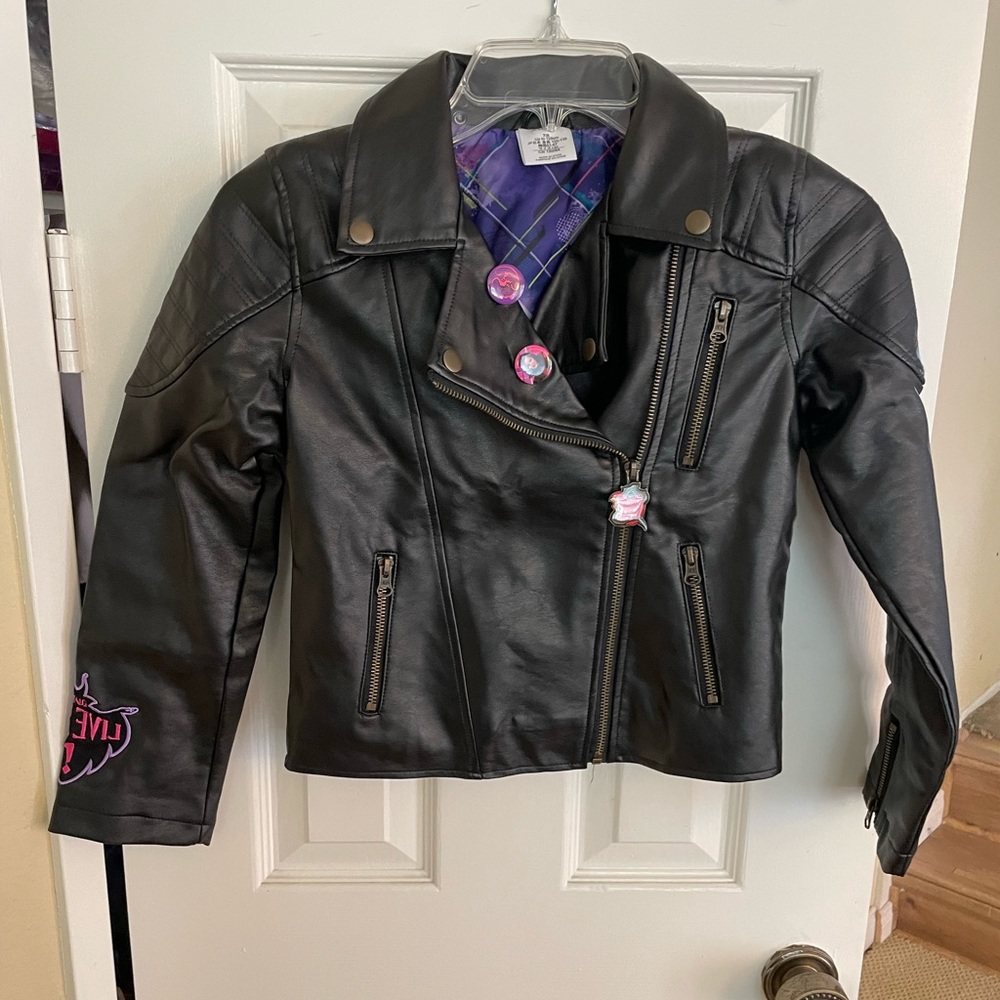 Disney Store Girl’s Descendants Black Faux Jacket